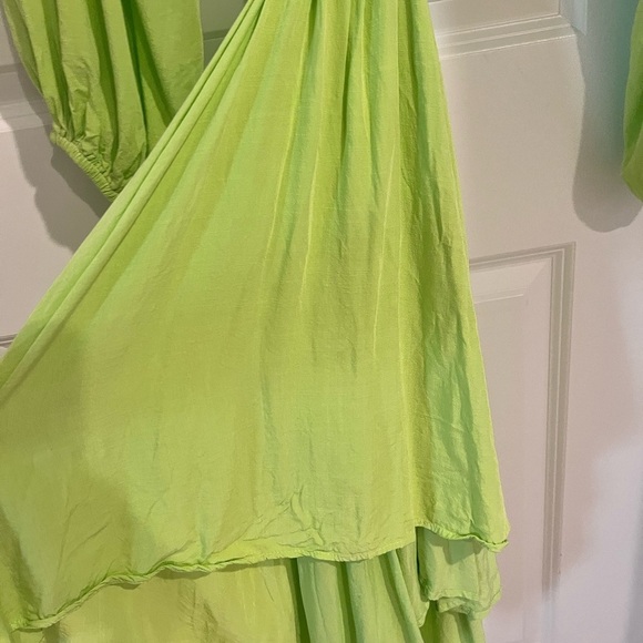 Lulus Lime Green Long Sleeve Cutout  Dress Size Large - Picture 6 of 12
